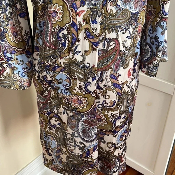 Zara Classic Paisley Print Silky Tunic Top NWT Size XS - Picture 3 of 10